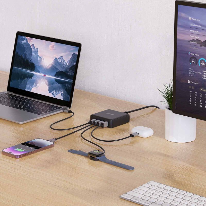 MAZER Ganprestige Uk Pd170w 8ports (7c1a) Desktop Charger With 1.5m Power Cable-black M-D170W-V5-BK-image 8
