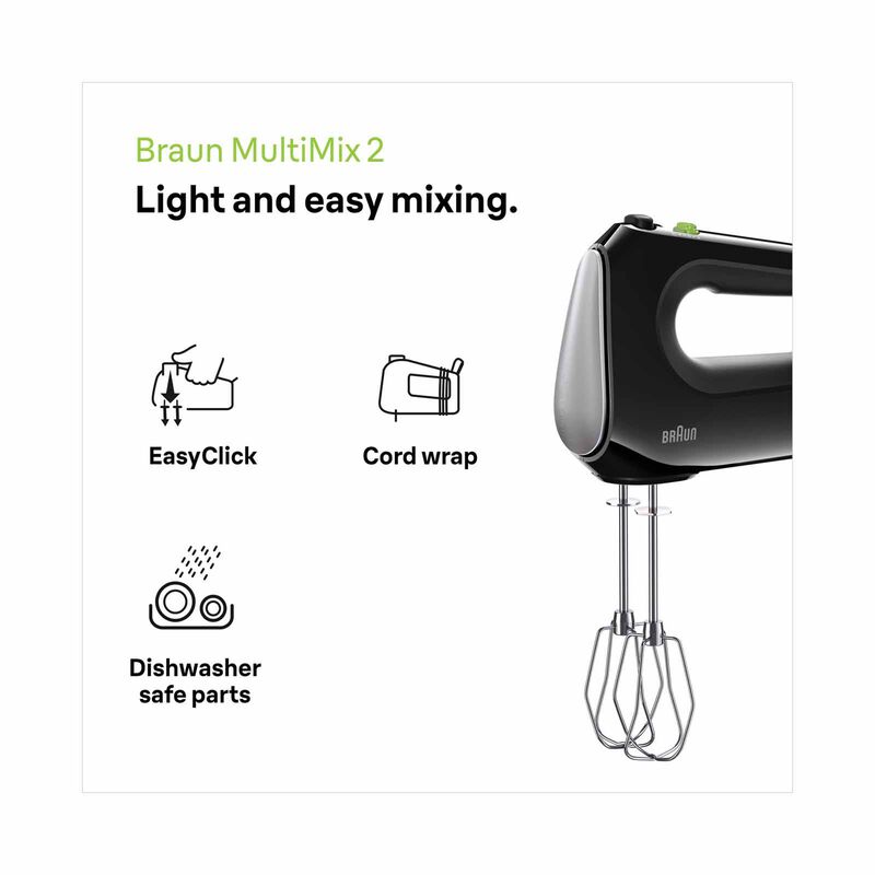 BRAUN Multimix 2 Hand Mixer (500w) HM2110BK-image 2
