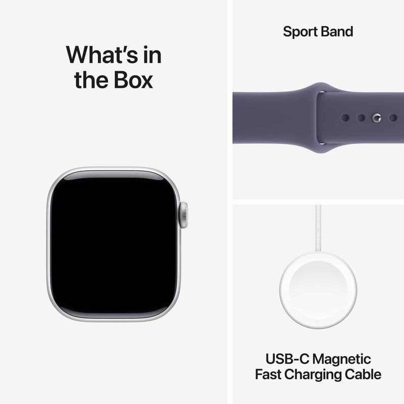 APPLE Watch Series 11 Gps + Cellular 42mm Silver Aluminium Case With Purple Fog Sport Band - M/l MF8J4X/A-image 3
