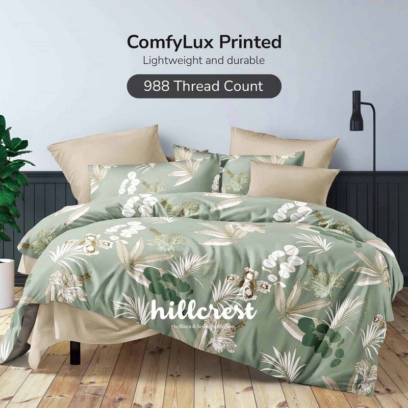 HILLCREST Hillcrest I Comfylux Printed 988tc I Jadeblossom King Fitted Sheet ( Oe ) 6833 I K I FS I JADEBLOSSOM-image 1