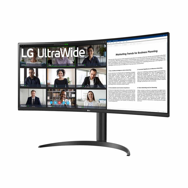 LG 34in Wqhd Hdr10 100hz Curved Monitor With Usb Type-c 34WR55QK-B-image 3
