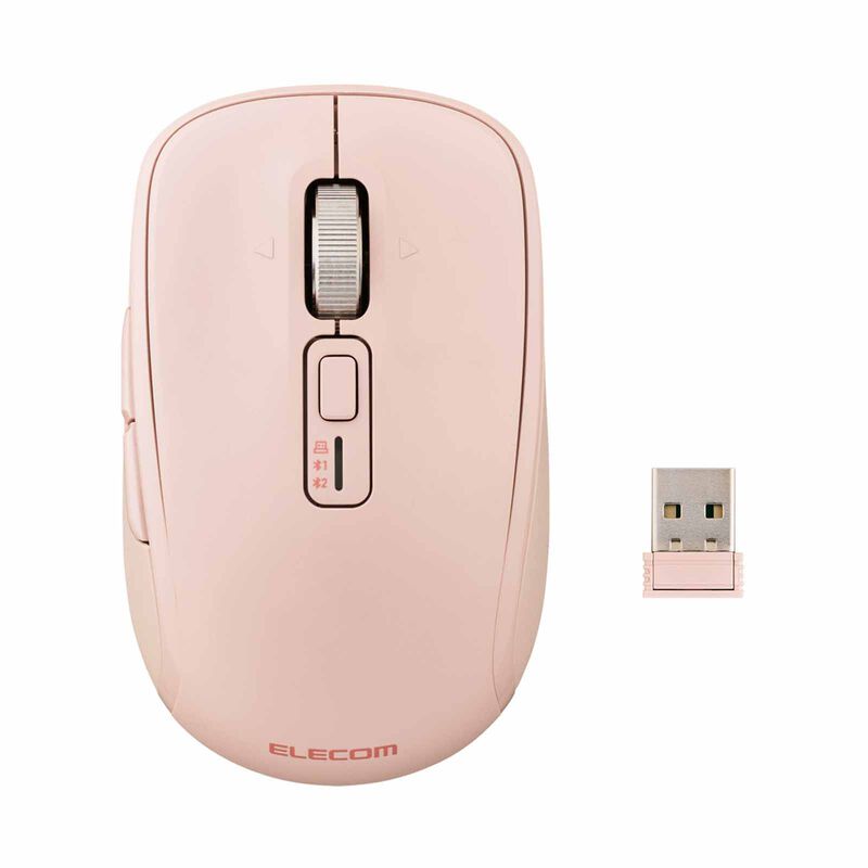 ELECOM Dual Mode Wireless Blueled Silent Mouse 8 Buttons Pink M-MY50MBSPN-image 2