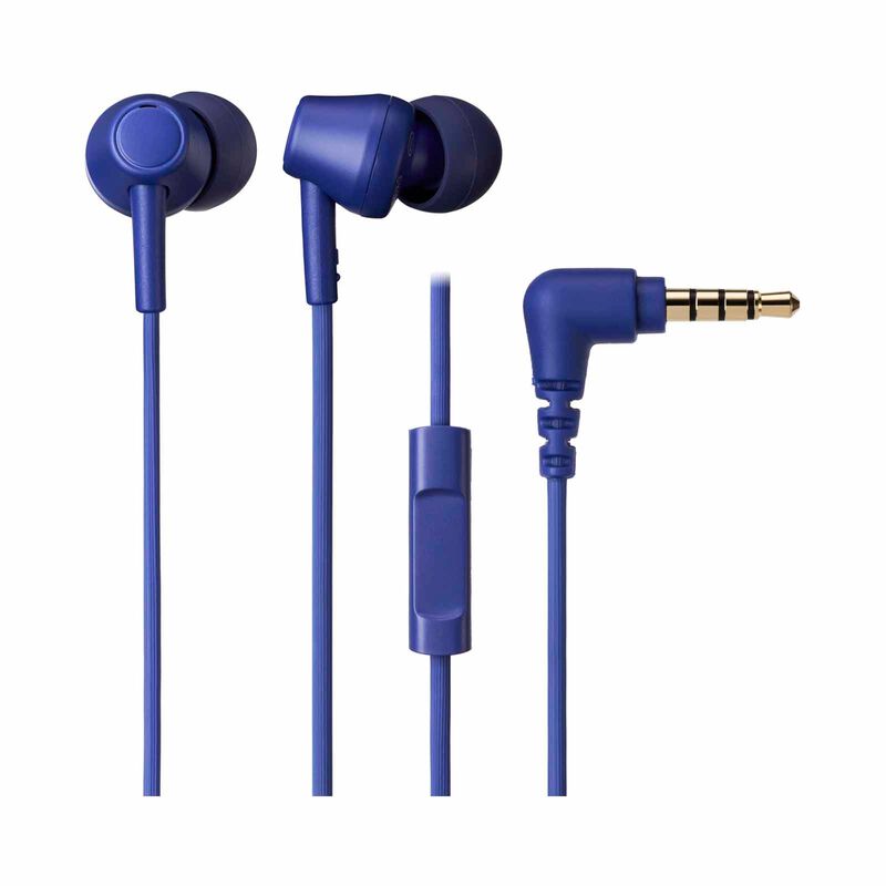 AUDIO TECH Inner Earphone With Mic (blue) ATH-CK350XIS BL-image 1