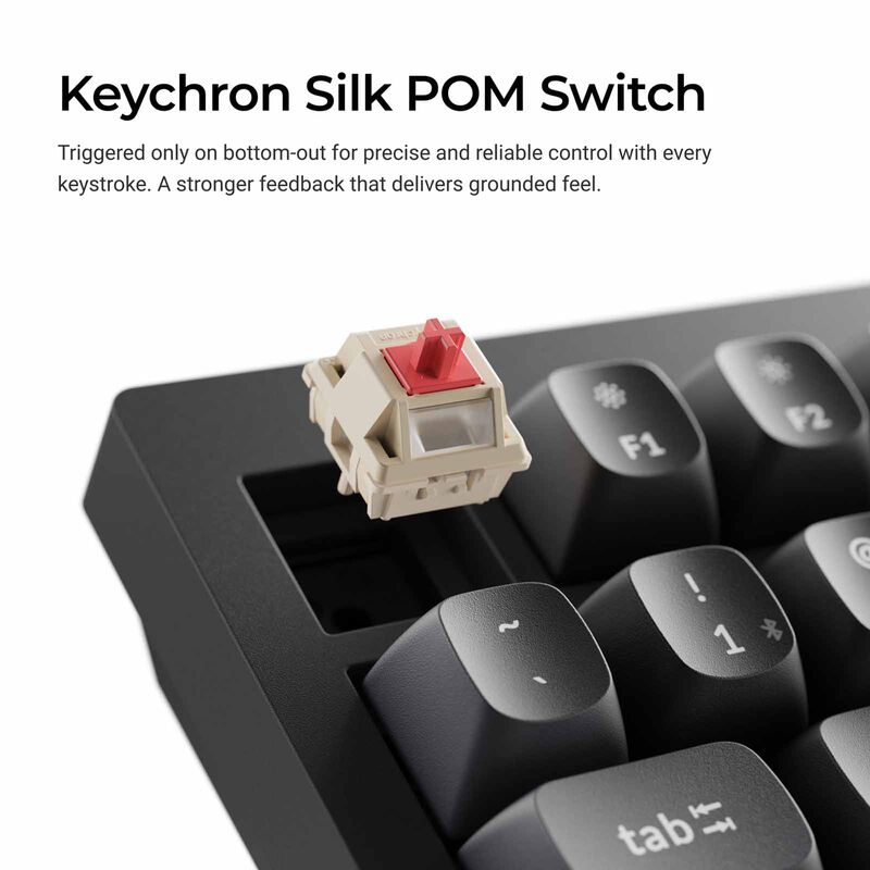 KEYCHRON V3 Ultra 8k 80% 87 Key Black Knob Rgb Hot-swap Silk Pom Red Switch KYCN-V3U-D1-image 5