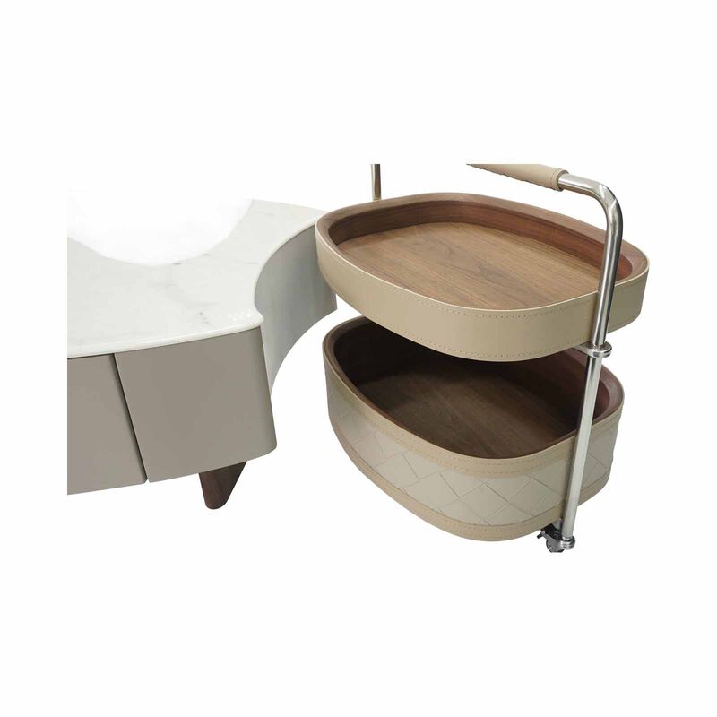 MUZE Coffee Table With Trolley Side Table TROKEY-image 9