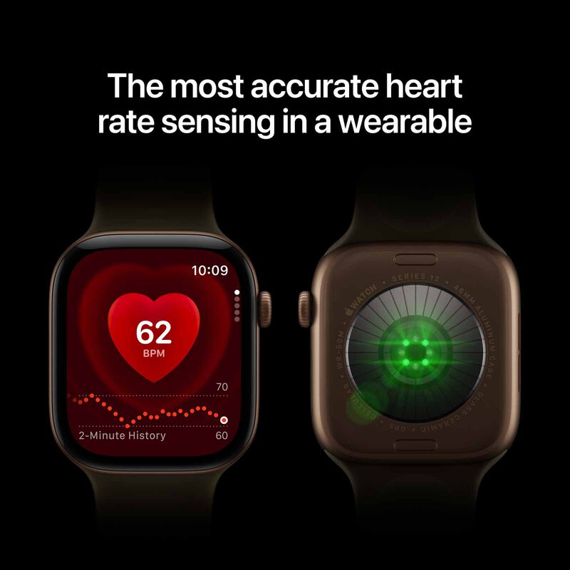 APPLE Watch Series 12 Gps + Cellular 46mm Dark Bronze Aluminium Case With Olive Sport Band - M/l MJGE4X/A-image 4