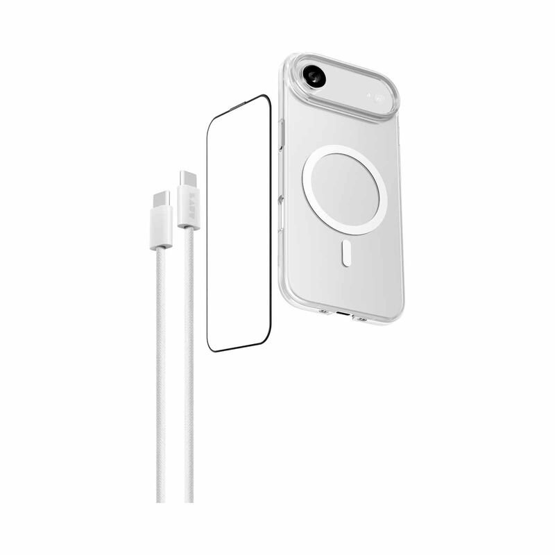 LAUT Bundle - Crystal Clear / Prime Gls Edge / Cable - Ip17 Air L_IP25C_CR_BUN-image 1