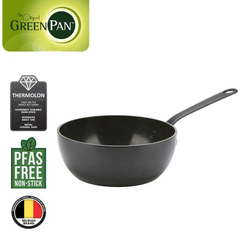 GREENPAN Craft 20cm Ceramic Non-stick Chef Pan - Black GPCRA662624-image null