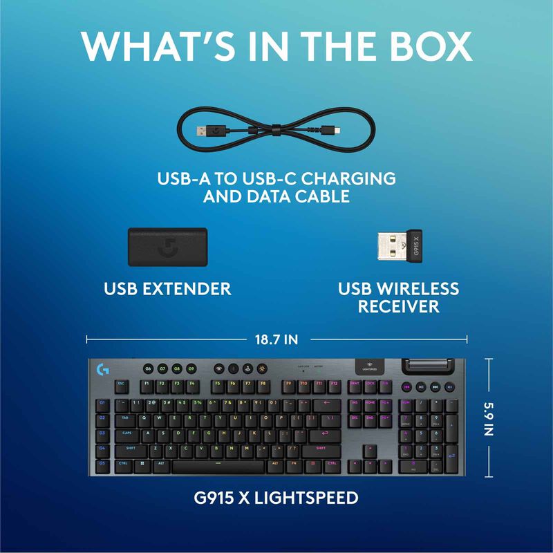 LOGITECH G915 X Lightspeed Black Keyboard Gl-linear 920-012699-image 12