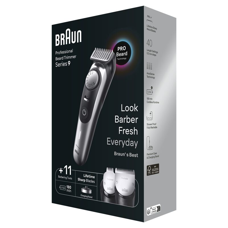BRAUN Series 9 Pro Beard Wet & Dry Trimmer BT9440-image 9