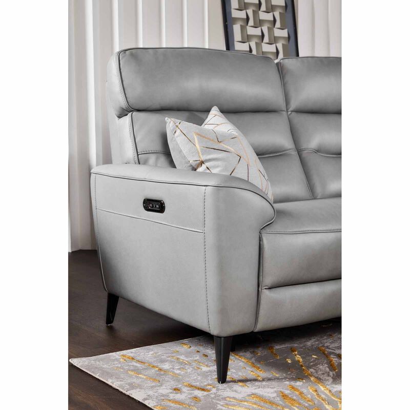 3rr-e Seater (fl) Grey Full Leather Sofa PALOMA-image 2