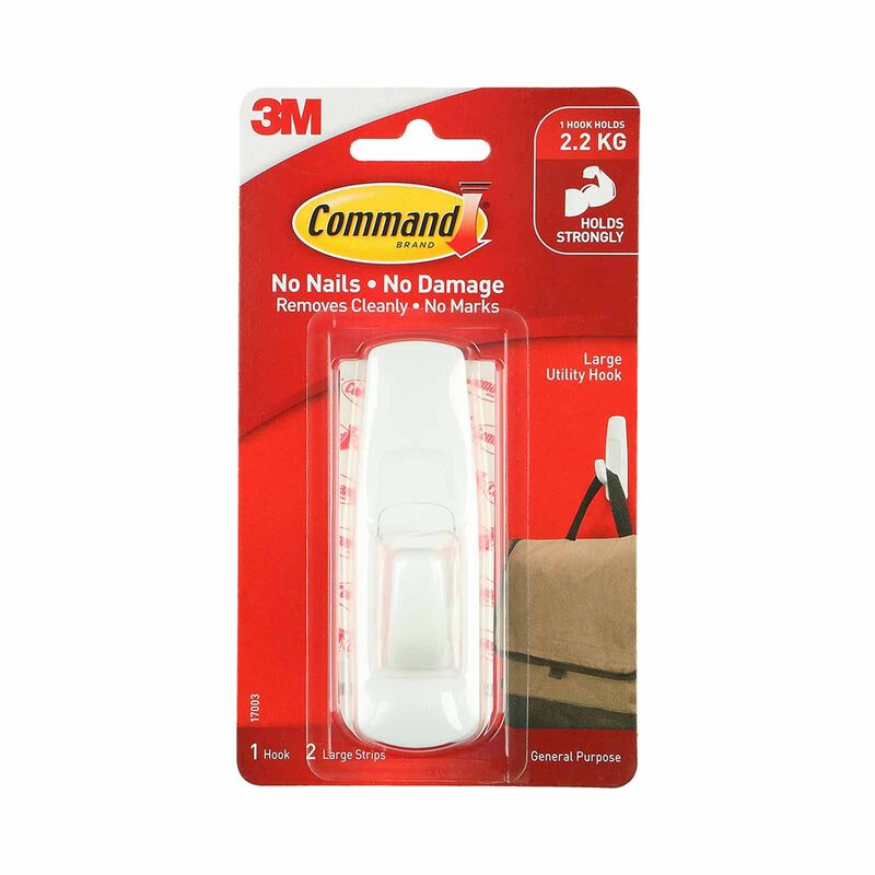3M COMMAND Large 1 Hook 2strips 17003ANZ-image 1