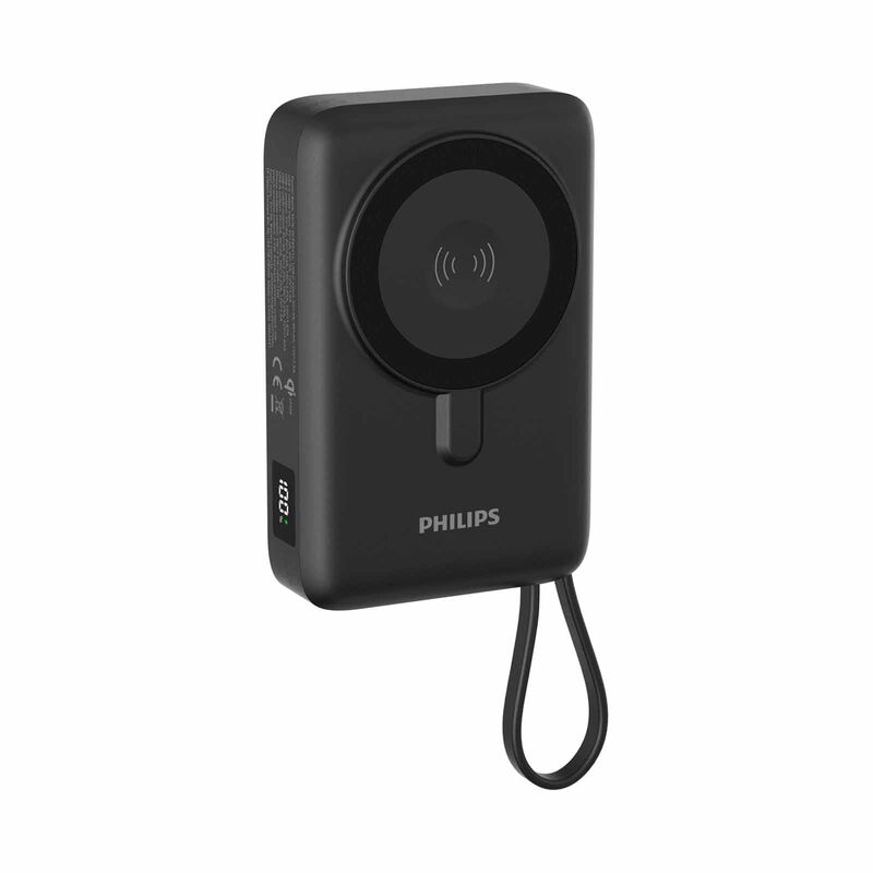 PHILIPS 20000mah (pd 22.5w, Input 1c, Ouput 1a+1c, With Cable C, Wireless Charging) - Black DLP9521CB/00-image 2
