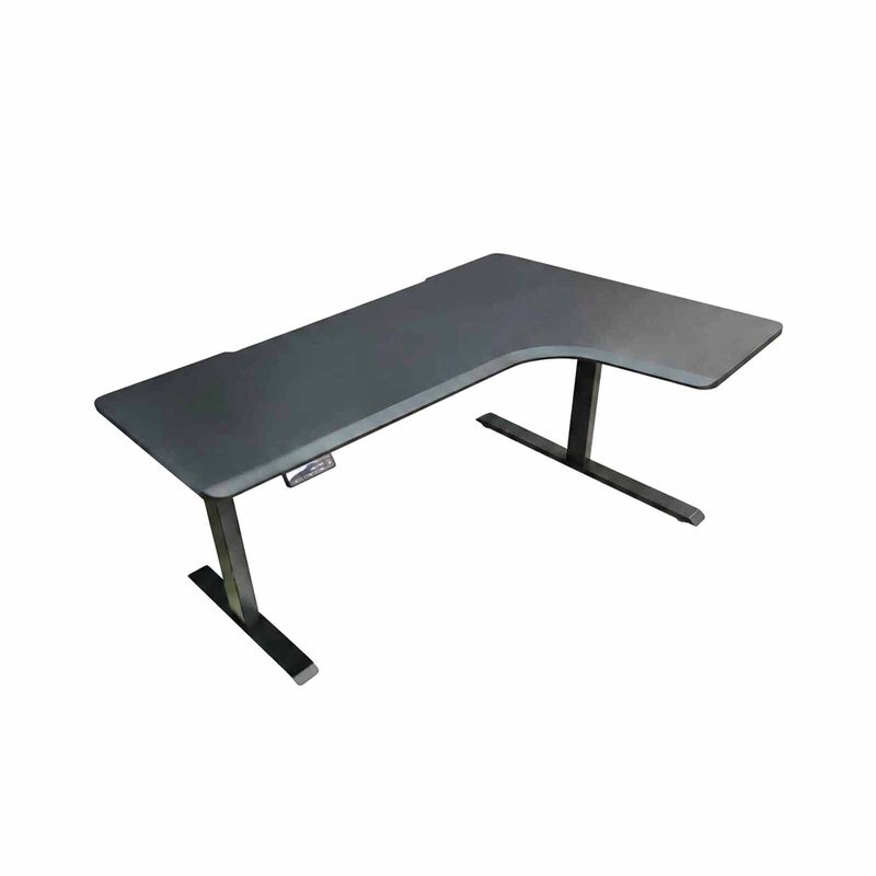 TABLEHOLIC Electric Height Adjustable Table (black) - 180x118cm Right L-DESK-image 1