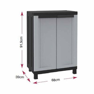 TERRY Twist Black Cabinet 2 Door 1 Adj.shelves TR2709