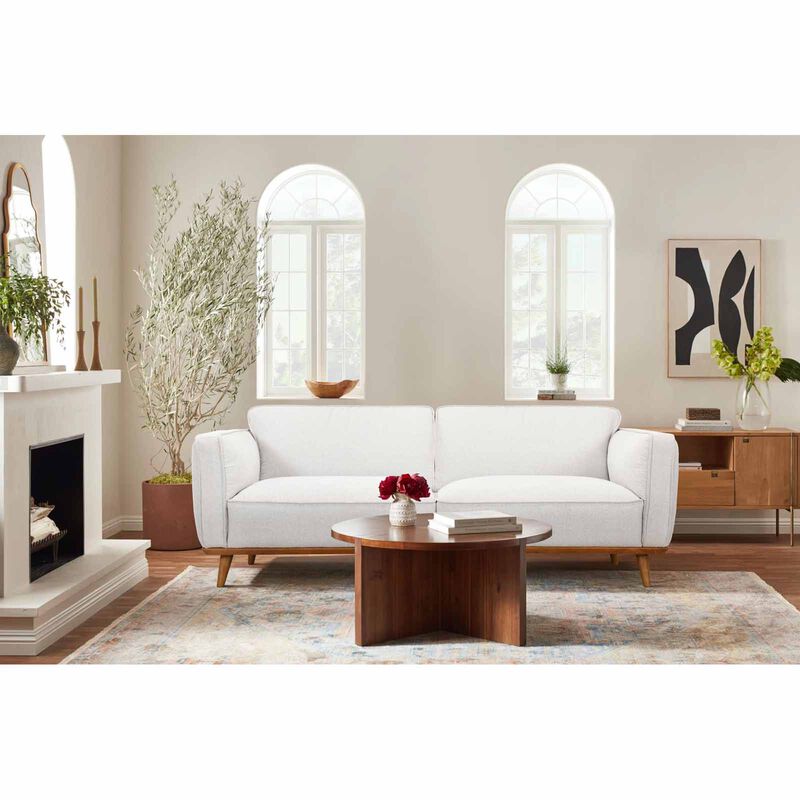 MUZE 3 Seater (fab) Light Beige Fabric Sofa KIRA-image 5