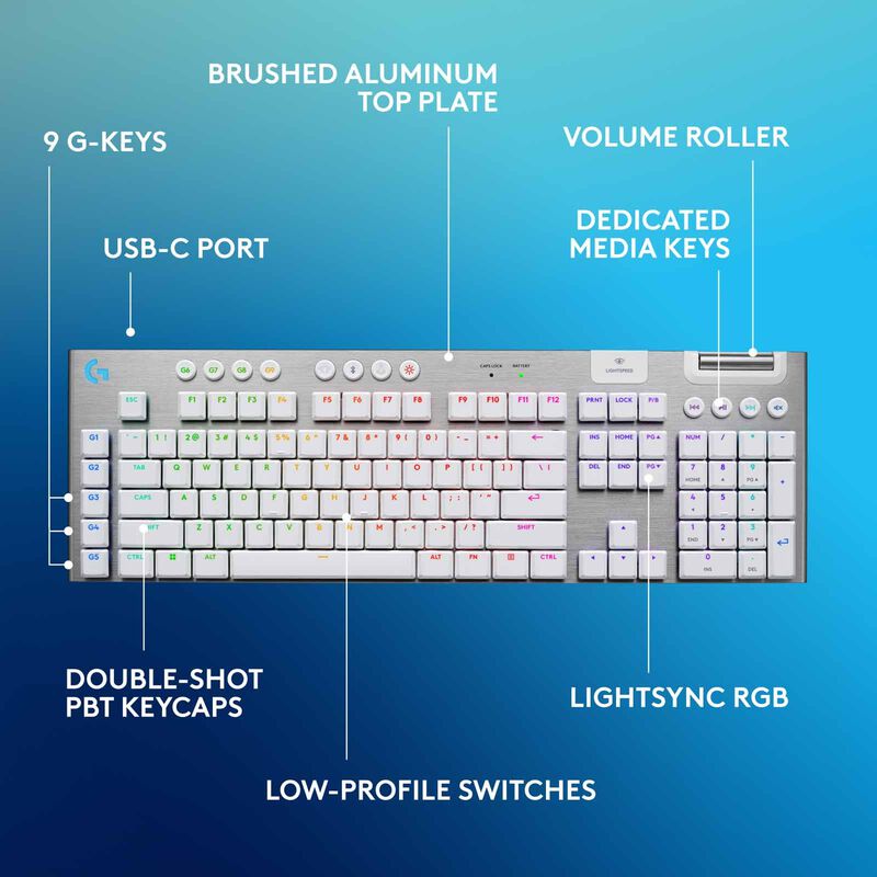 LOGITECH G915 X Lightspeed White Keyboard Gl-tactile 920-012691-image 9