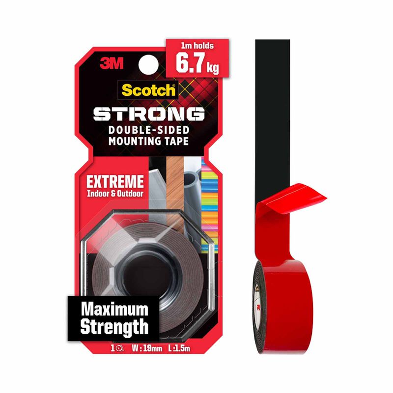 3M SCOTCH Scotch Extreme Double-sided Mounting Tape 414-s19, 19mmx1.5m 414-S19-image null