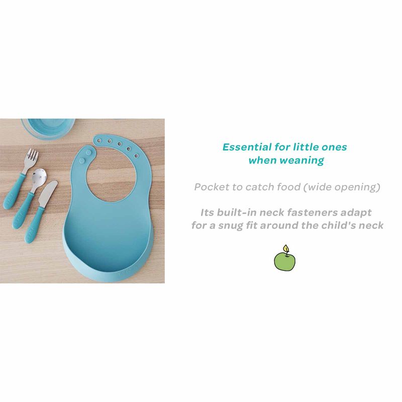 BEABA Bib - Light Mist (online) SILICONE-image 3