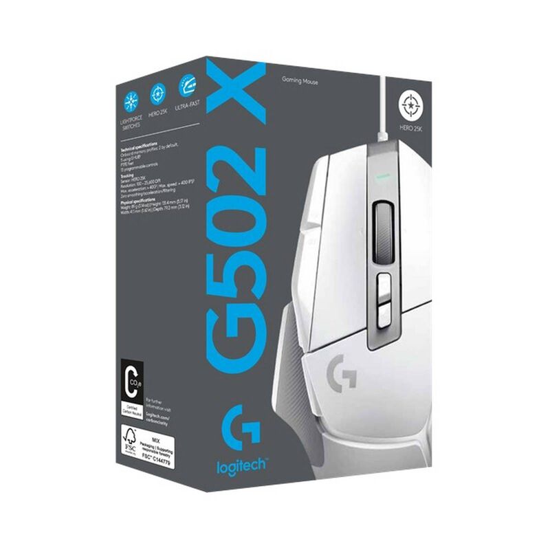 LOGITECH G502 X Wired Gaming Mouse White 910-006148-image 12