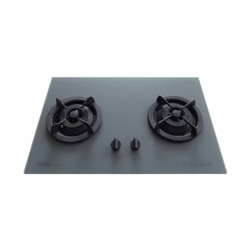 TECNO 70cm 2 Burners Tempered Glass Cooker Hob (exclude Installation) T 22TGSV MT/GY-image 1