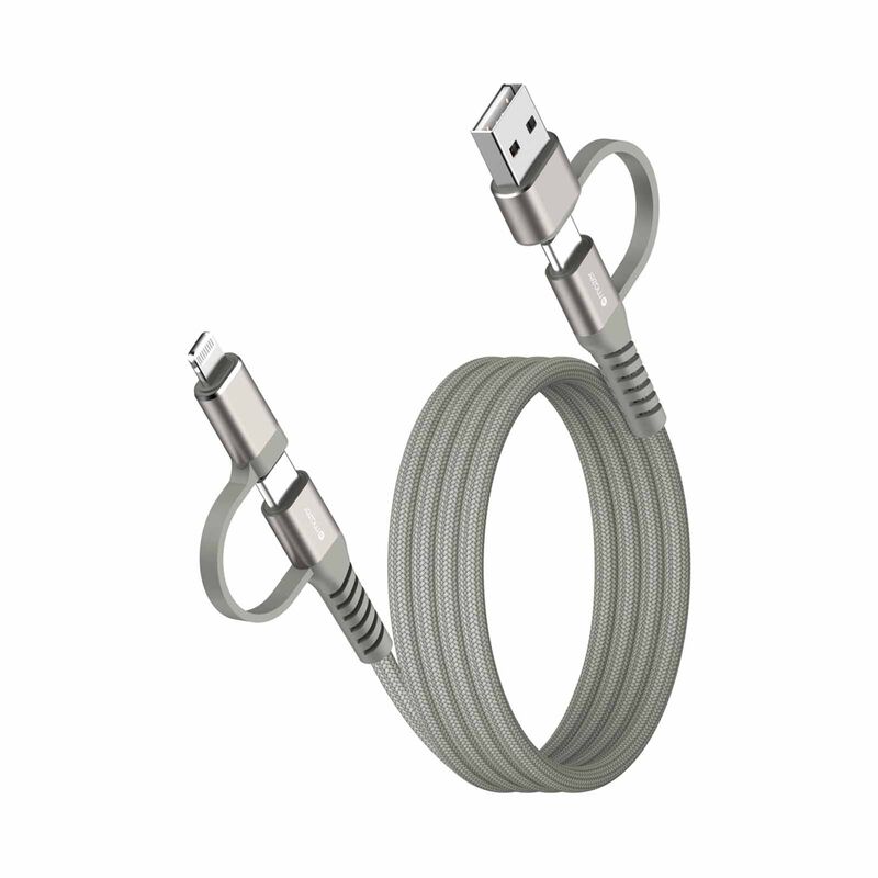 MAZER Infinitelink Cobra Magnetic 1m/60w Fast Charging Cable-titanium M-COBRA-C61DUO-TN-image 1