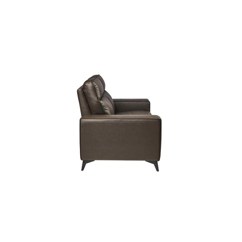 SOLOTTI 2 Seater (hl) Dk Brown Half Leather Sofa EMMALINE-image 3
