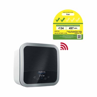 ARISTON Wifi Storage Water Heater 30l (installation Charges Applies) AN2 30 TOP WIFI 1.5SIN