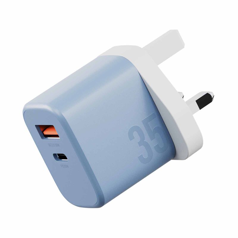 BAZIC Goport Velox Kit, 1c1a Gan Charger 35w(uk) With Weave Cable - Bubblegum CHR-GPVLX-UK-BLU-image 5