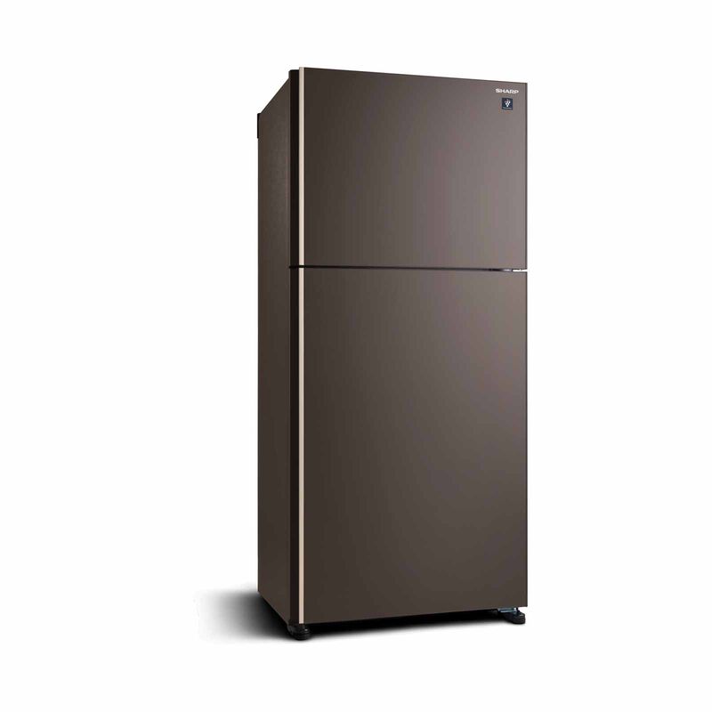 SHARP 2 Door Top Mount Fridge - Matte Brown (523l) SJ-PG51A-BR-image 2