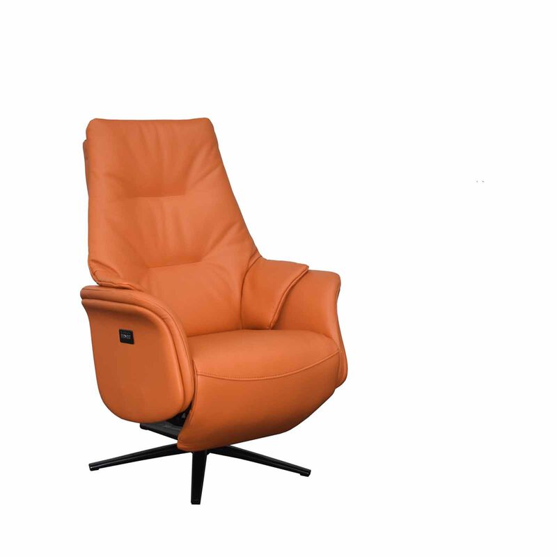 Power Recliner (fl) Orange Full Leather TAMSIN-image 6