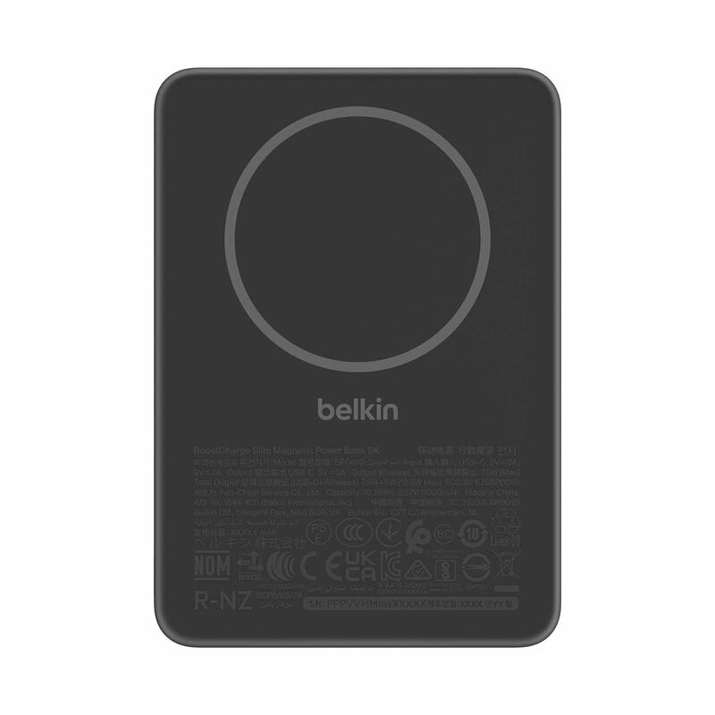 BELKIN Thin Magnetic Powerbank 5k Black BPD010FQBK-image 1