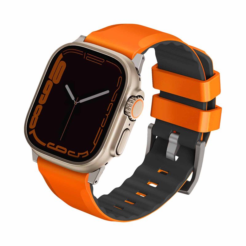 UNIQ Linus Airosoft Silicone Apple Watch Strap 49/45/44/42mm - Volt Orange (volt Orange) UNIQ-49MM-LINUSVORG-image 1