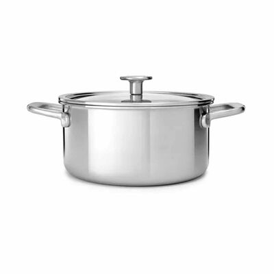 KITCHENAID Multi-ply 24cm Stainless Steel Covered Casserole KASS668404