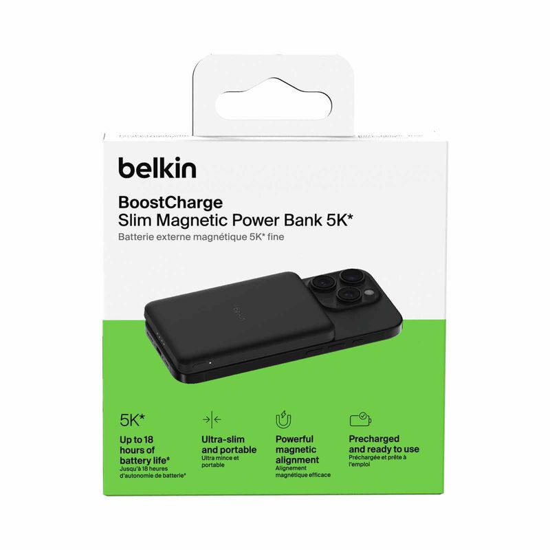 BELKIN Thin Magnetic Powerbank 5k Black BPD010FQBK-image 2