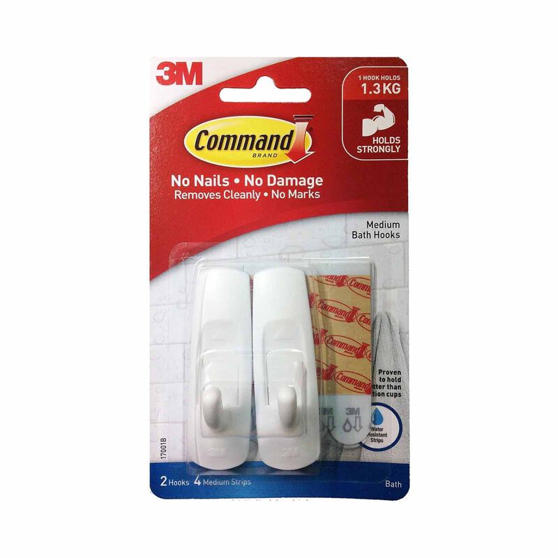 3M COMMAND Command Medium Bath Hook 17001B-image null