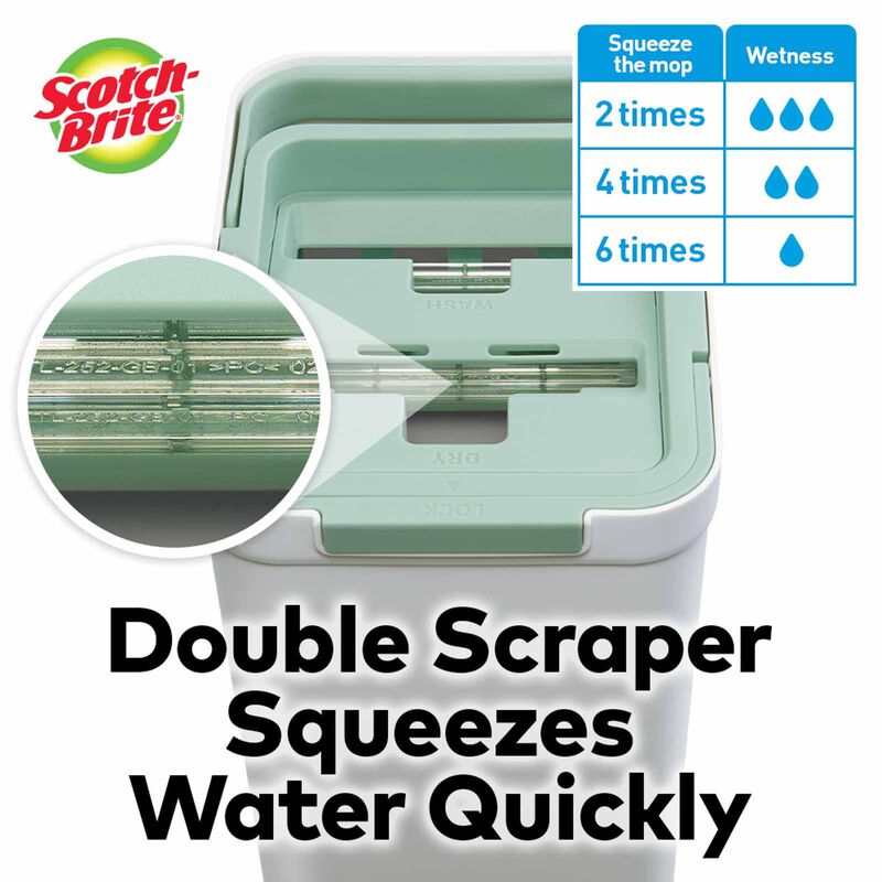 3M SCOTCHB Scotch-brite Hands-free Compact Mop Hfb002 HFB002-image 11