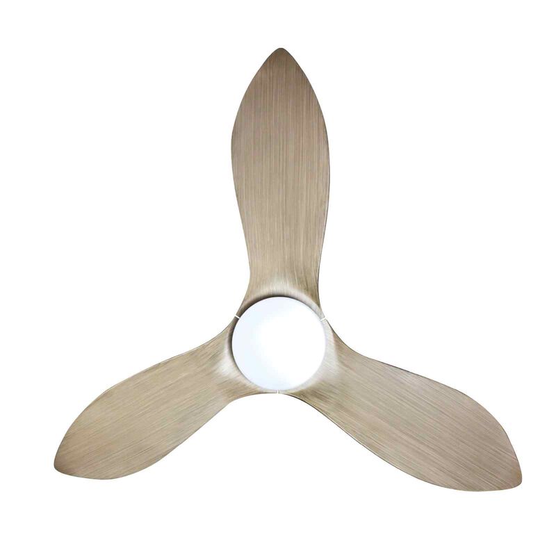 D'FAN 46 In Dc Ceiling Fan With Led Light (white/wood) SPACE46-WD/WH-image 5