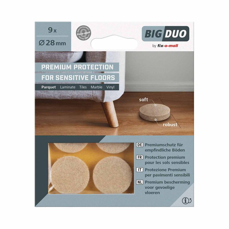 FIX-O-MOLL Self Adh Dia 28mm BIG DUO PARQUET GLIDERS-image 3
