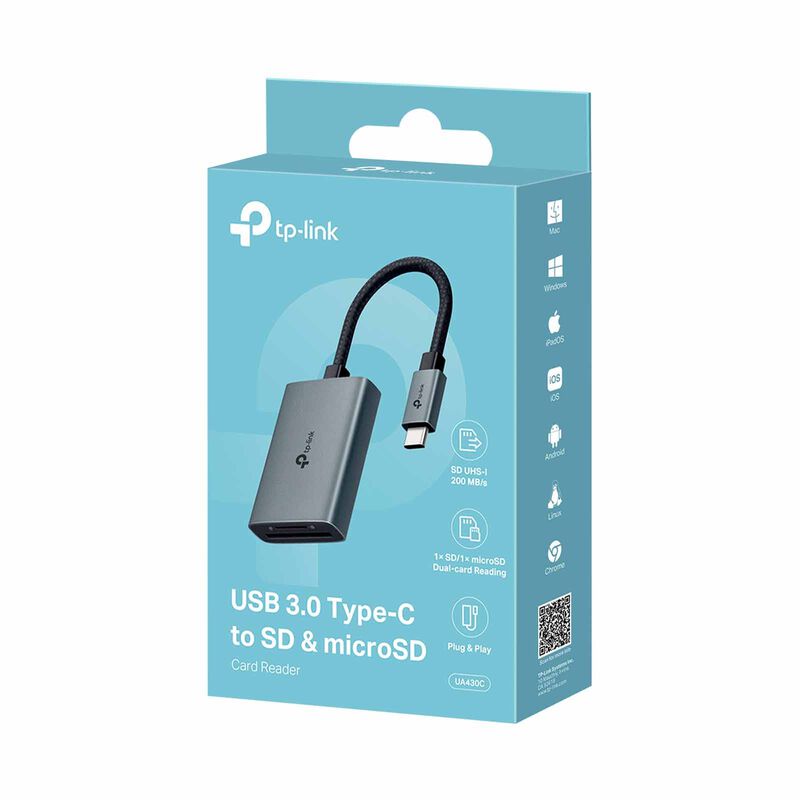 TP LINK Usb 3.0 Type-c To Sd & Microsd 3.0 Card Reader UA430C-image 8