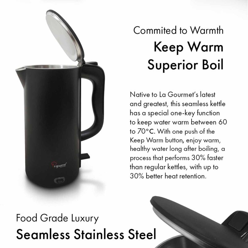 LA GOURMET Kettle (3.0l) - Matte Black LGELKE410955-image 2