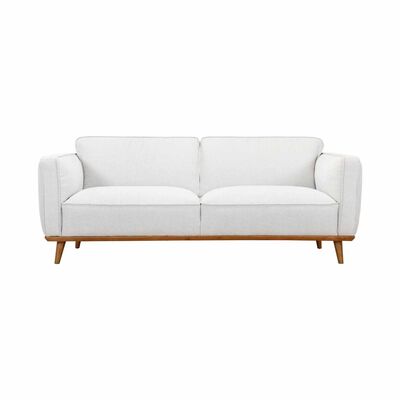 MUZE 3 Seater (fab) Light Beige Fabric Sofa KIRA