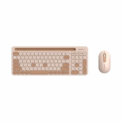 MICROPACK Lifestyle 2.4g+bluetooth Wireless Keyboard And Mouse Combo - Cream KM-238W-EN-CR