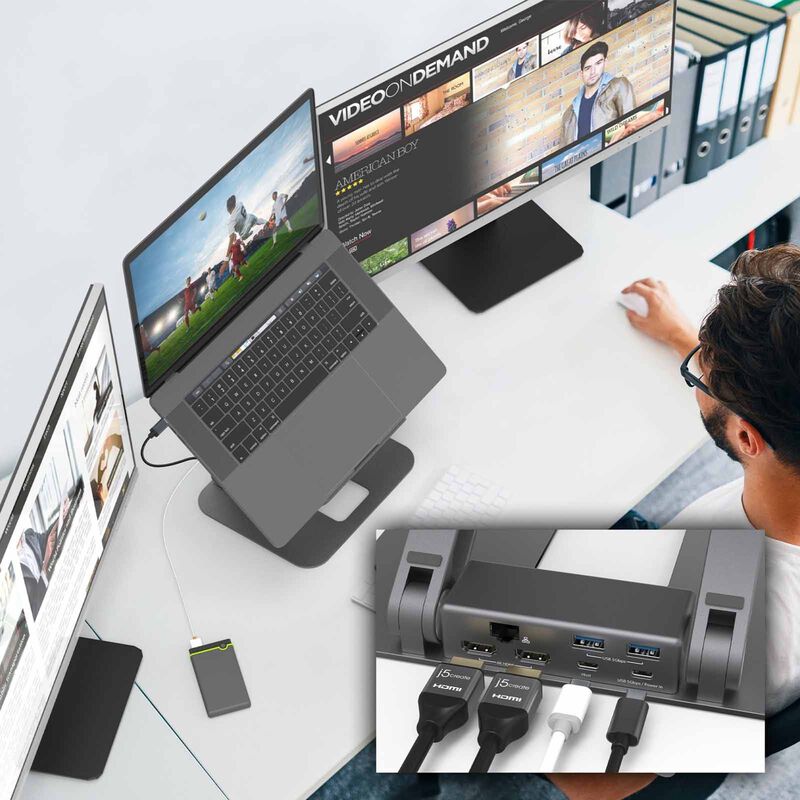 J5CREATE Multi-angle Dual Hdmi Docking Stand JTS427-image 5
