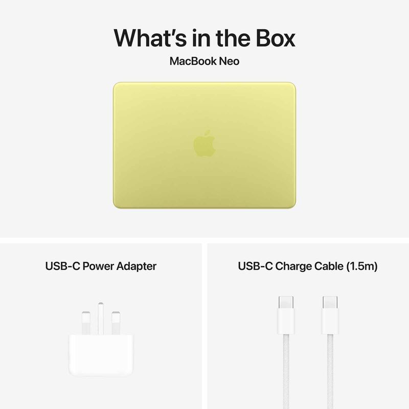 APPLE 13-inch Macbook Neo: A18 Pro Chip With 6-core Cpu And 5-core Gpu, 8gb, 256gb Ssd - Citrus MHFD4ZP/A-image 8