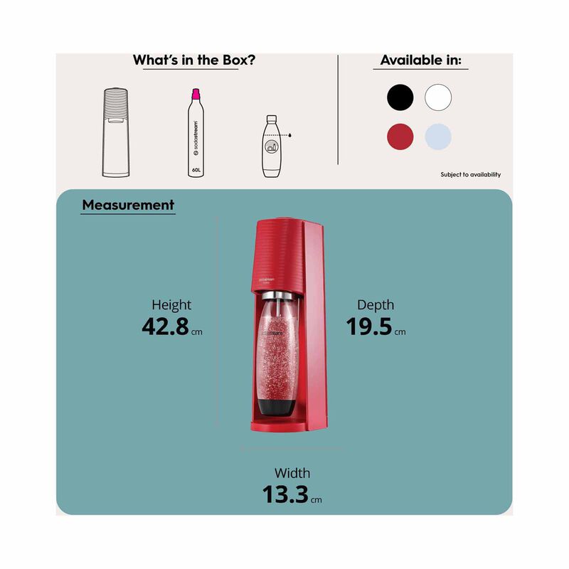 SODASTREAM Sparkling Water Maker - Red TERRA - 1012811652-image 3