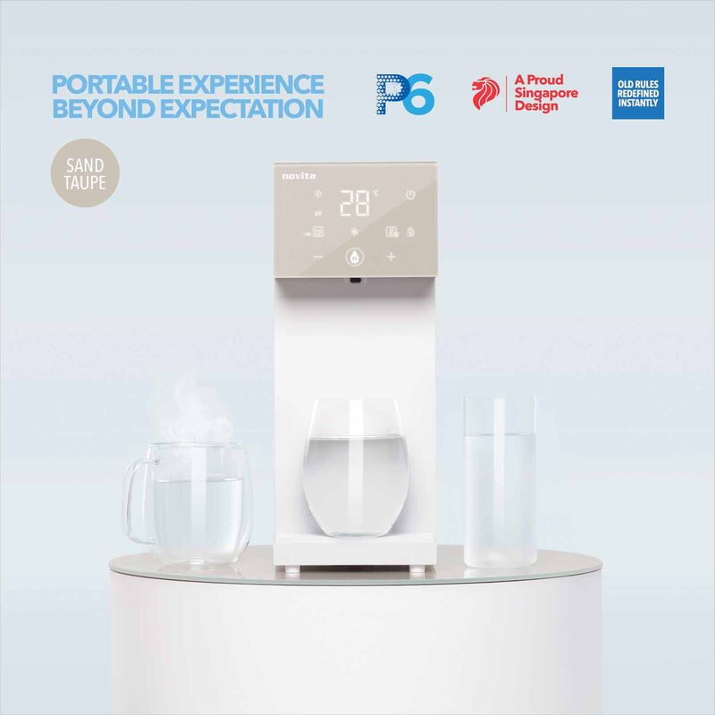 NOVITA Instant Hot/cold Water Dispenser - Sand Taupe (hydroplus) P6+ - SAND TAUPE-image 3
