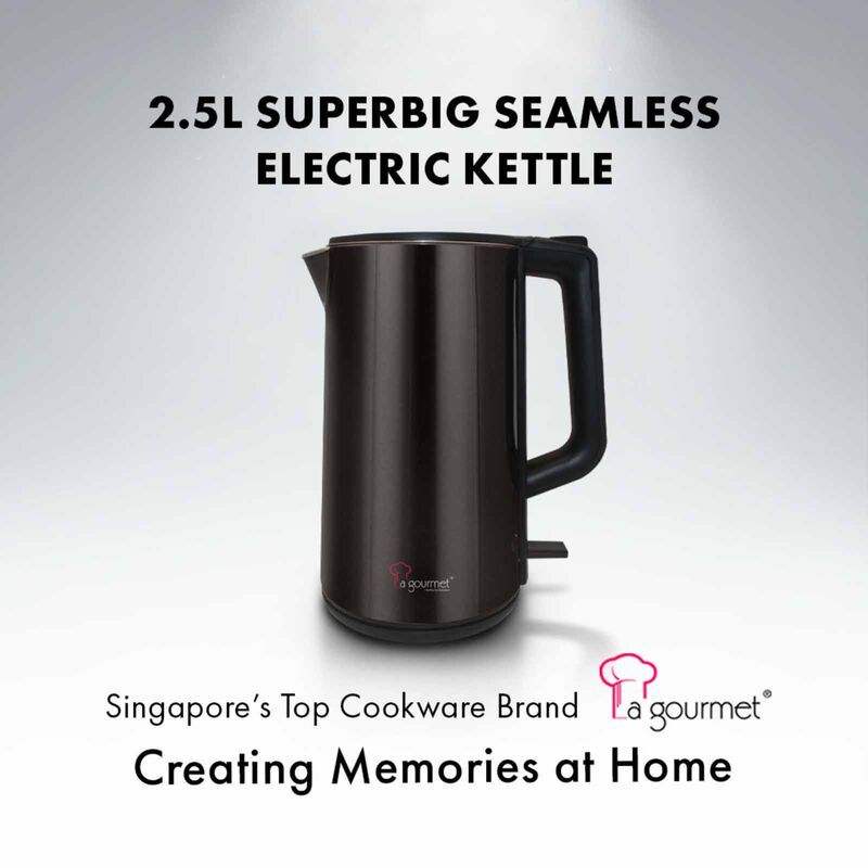 LA GOURMET Kettle (2.5l) - Titanium Black LGELKE410948-image 10