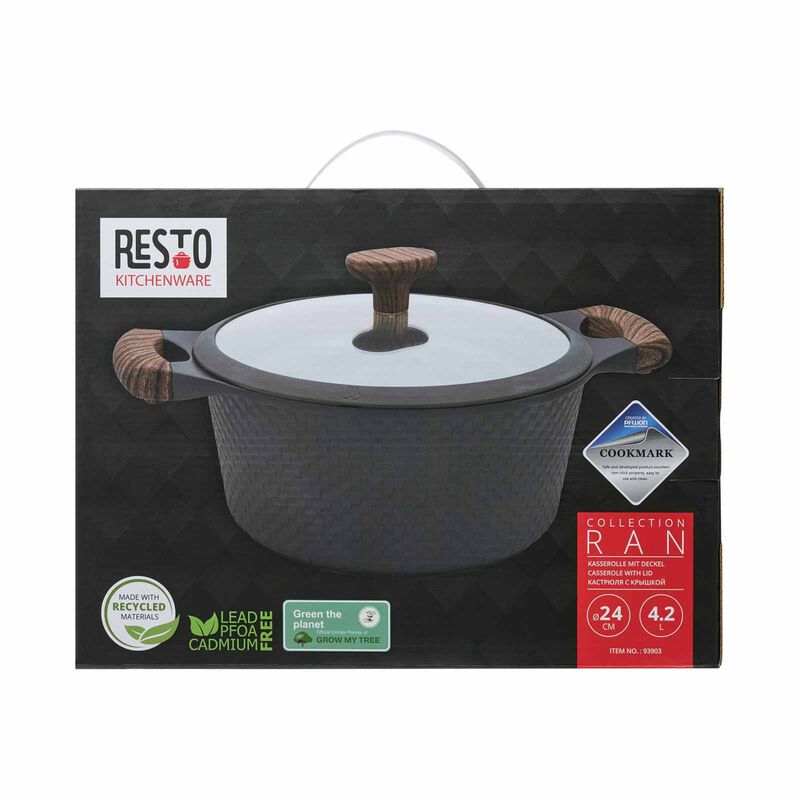 RESTO Casserole With Lid 24inch - Black 93903-image 3