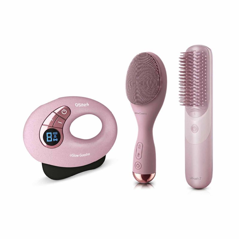 OSIM Uglow Guasha + Uglow Cleanse + Ubrush 2 OS-4240 + OS-1204 + OS-160-image null